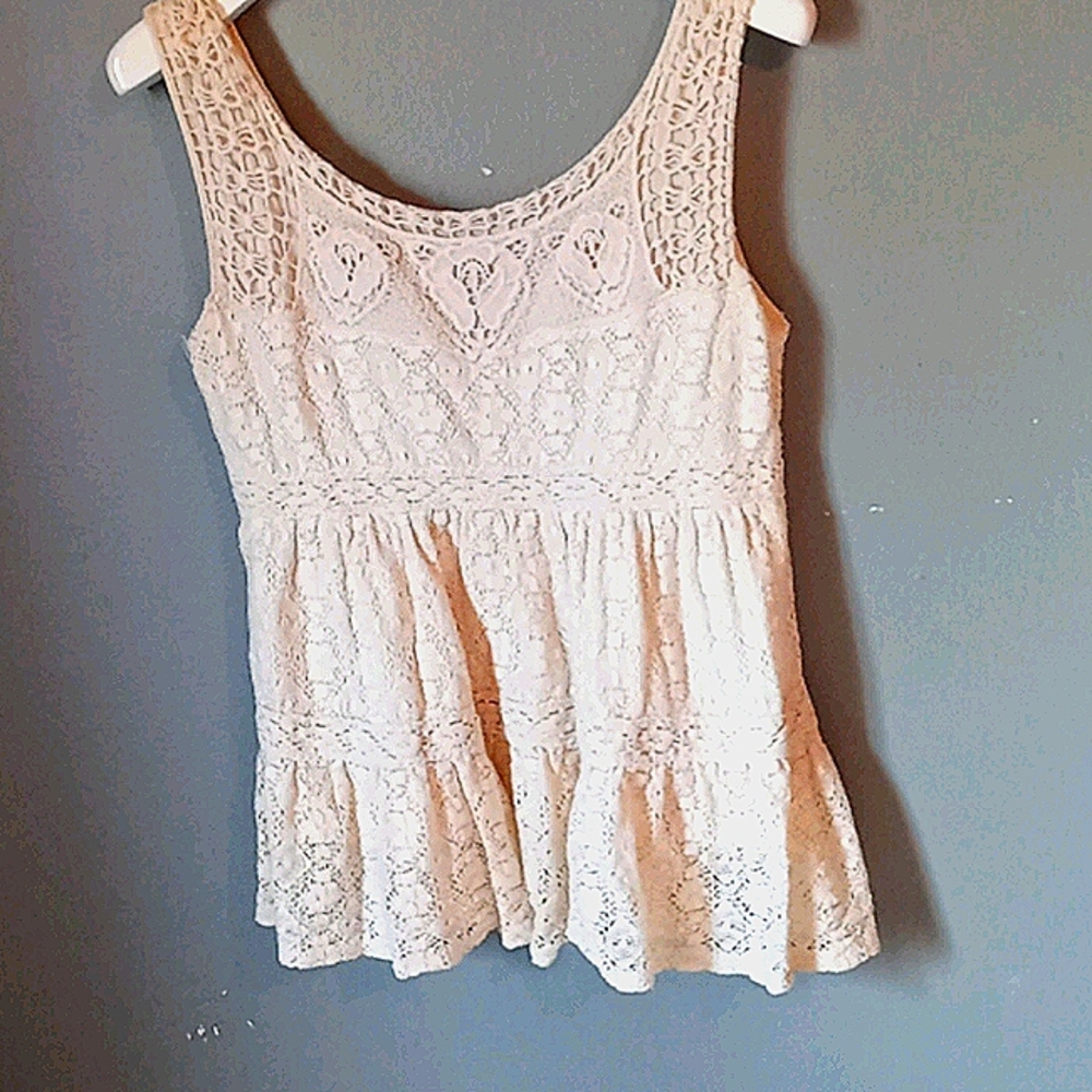 American Rag Eyelet  Baby DollllTop Sz S